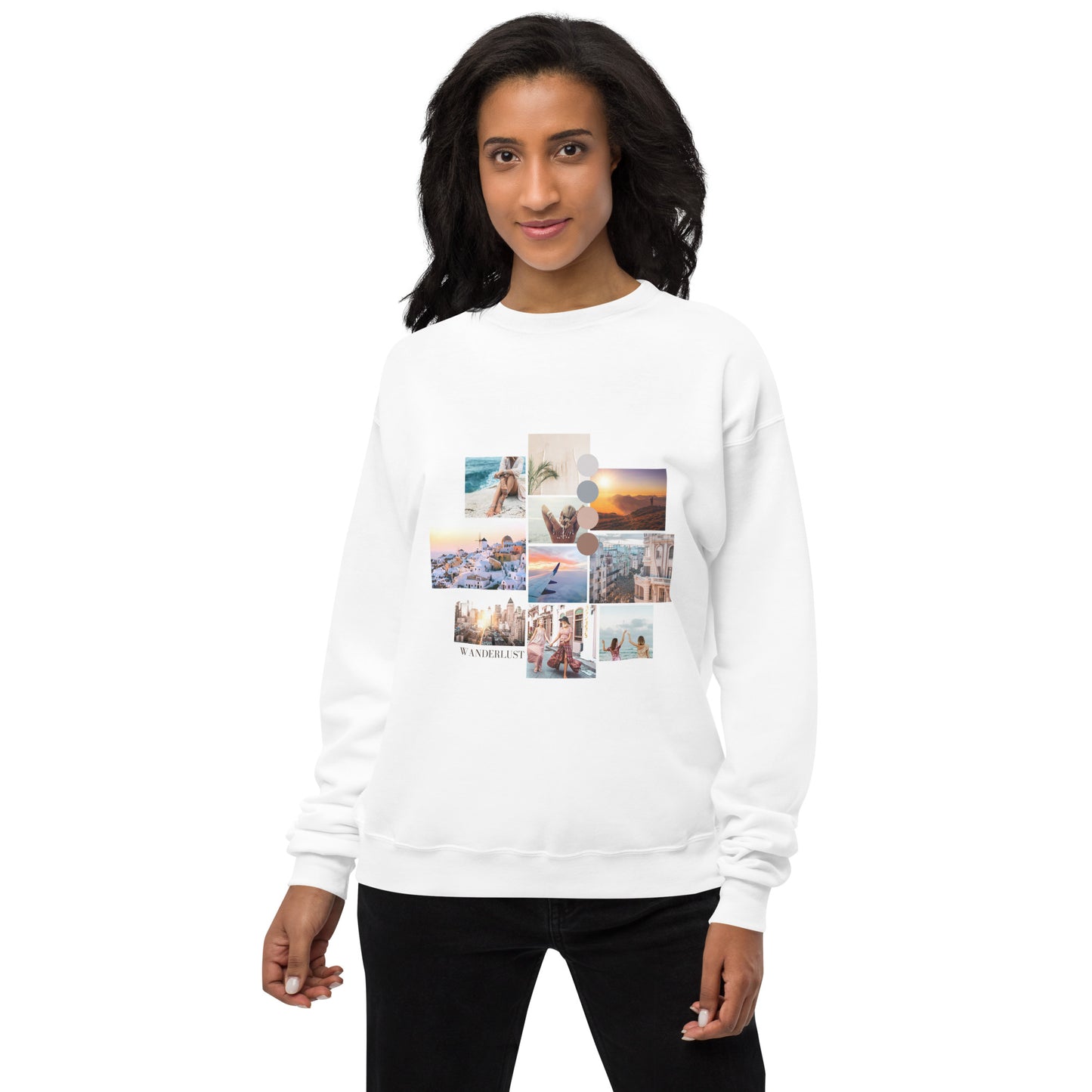 Unisex Wanderlust fleece sweatshirt