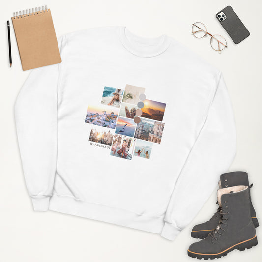 Unisex Wanderlust fleece sweatshirt