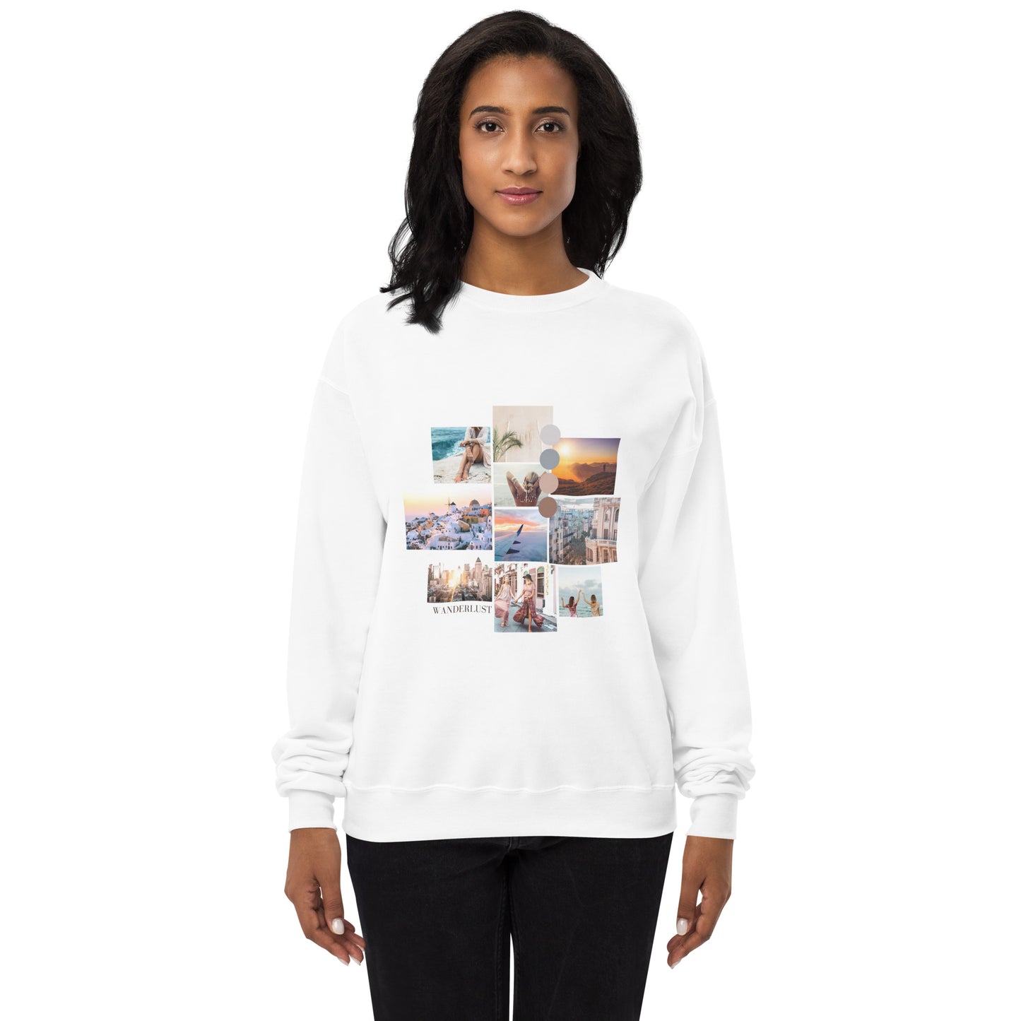 Unisex Wanderlust fleece sweatshirt